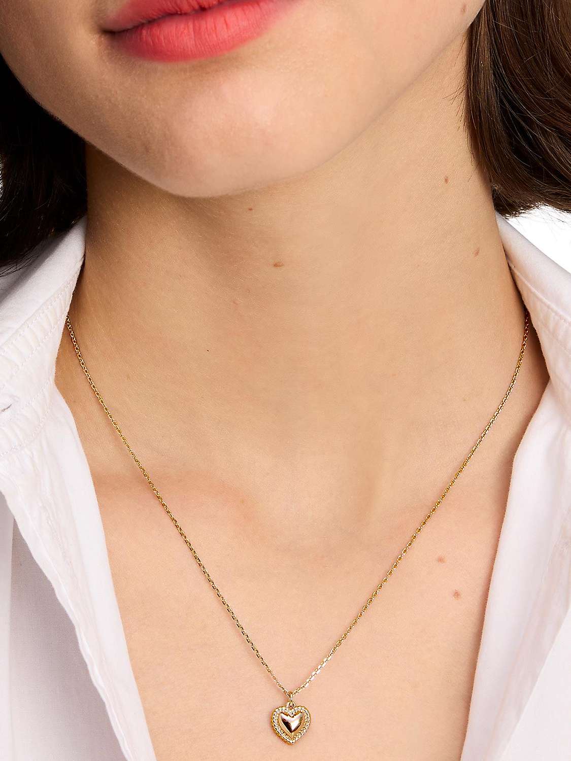 Buy kate spade new york Golden Hour Heart Pendant Necklace, Gold Online at johnlewis.com