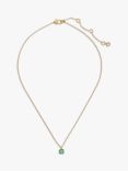 kate spade new york Little Luxuries Cubic Zirconia Pendant Necklace, Gold/Green