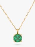 kate spade new york Little Luxuries Cubic Zirconia Pendant Necklace, Gold/Green