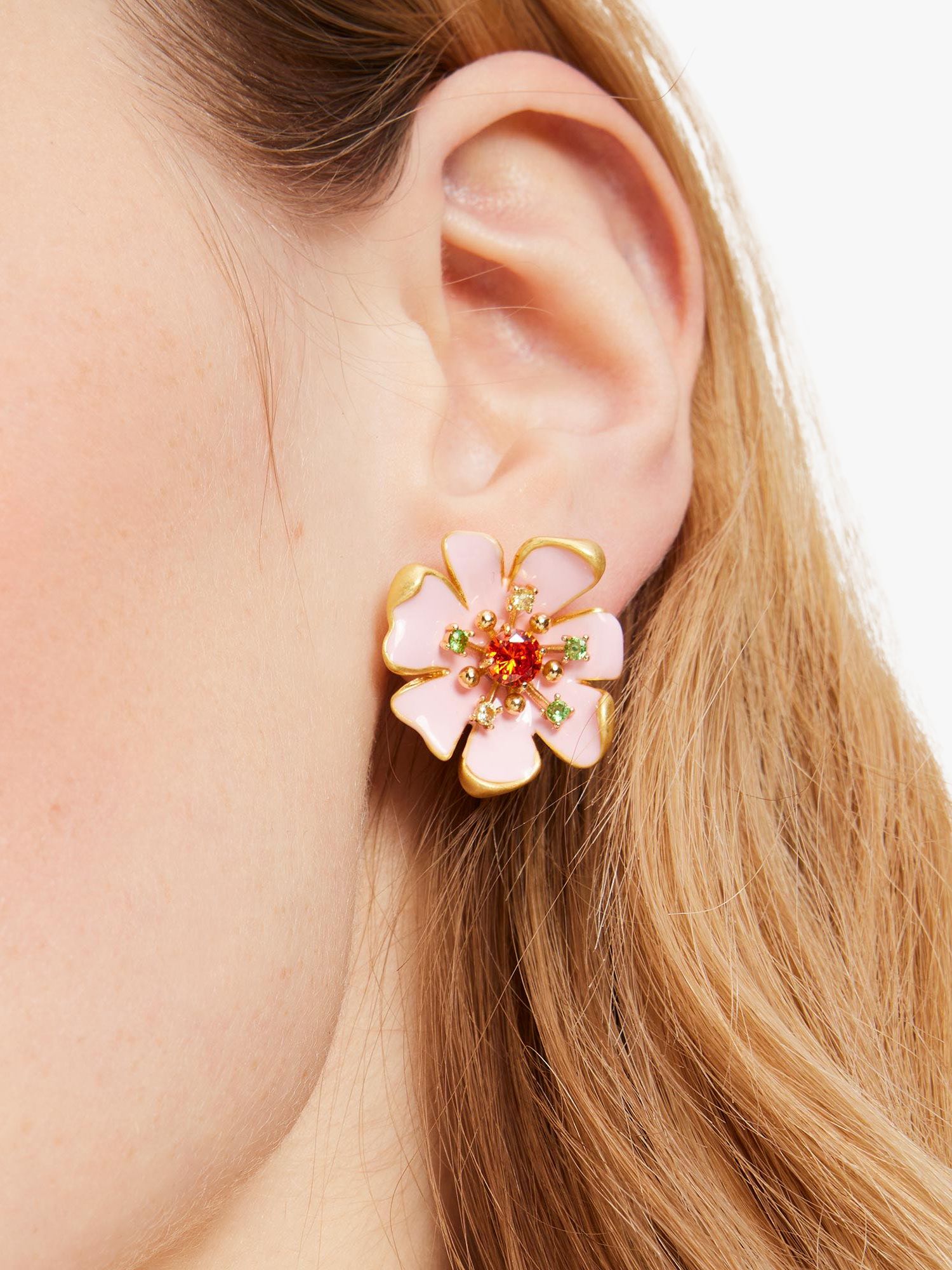 kate spade new york Bloom Enamel Stud Earrings, Multi