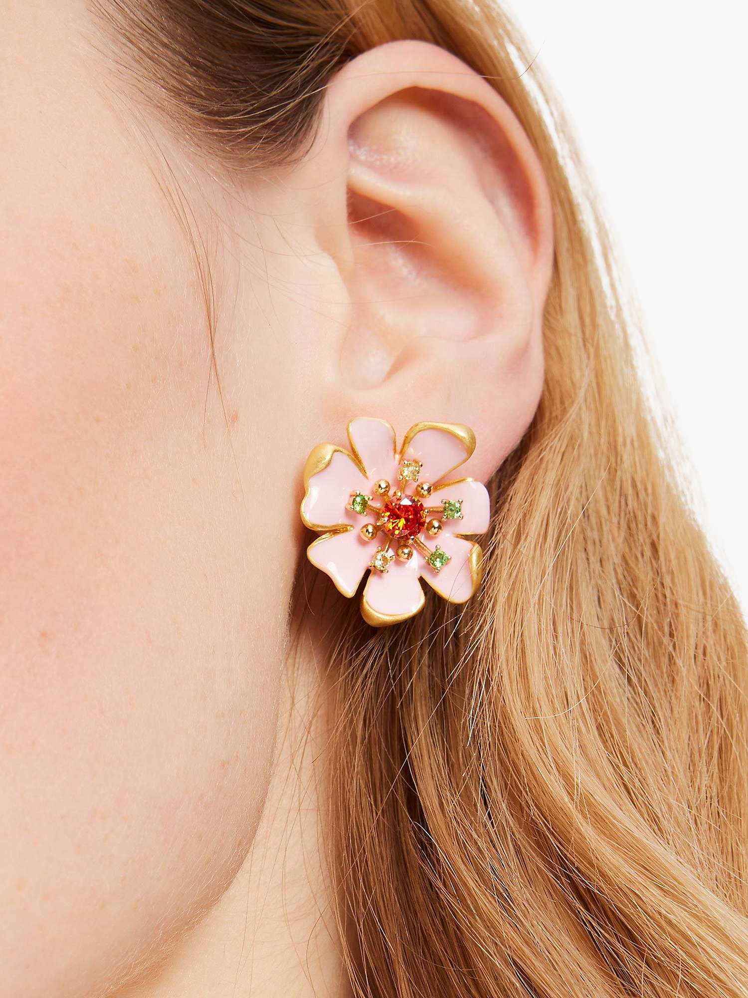 Buy kate spade new york Bloom Enamel Stud Earrings, Multi Online at johnlewis.com