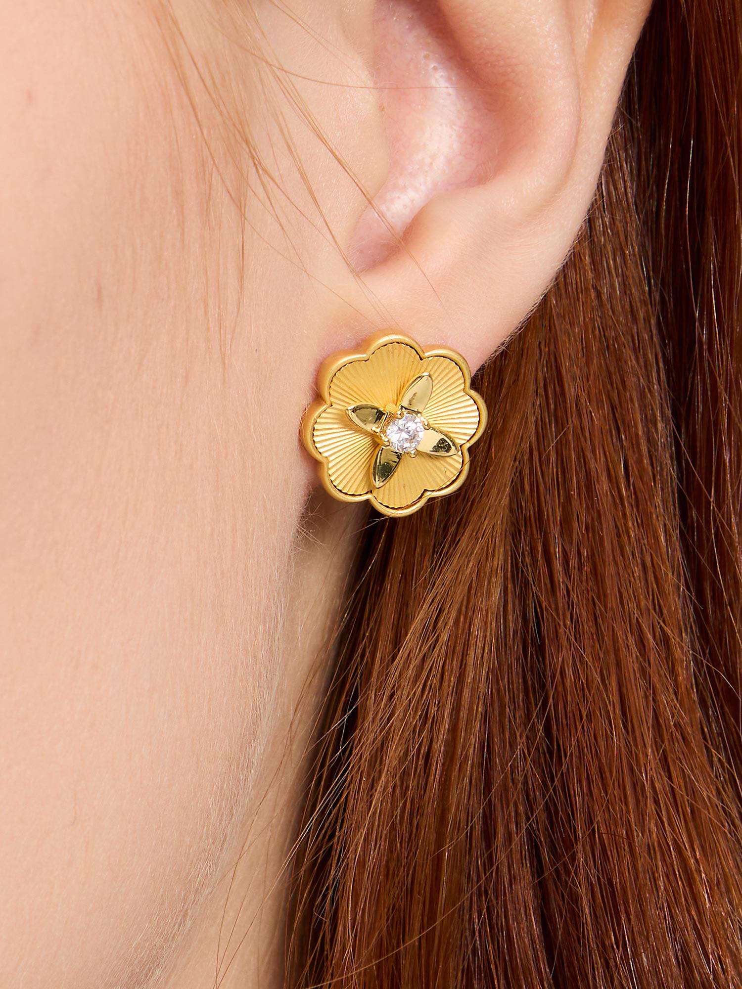 Buy kate spade new york Heritage Bloom Stud Earrings, Gold Online at johnlewis.com