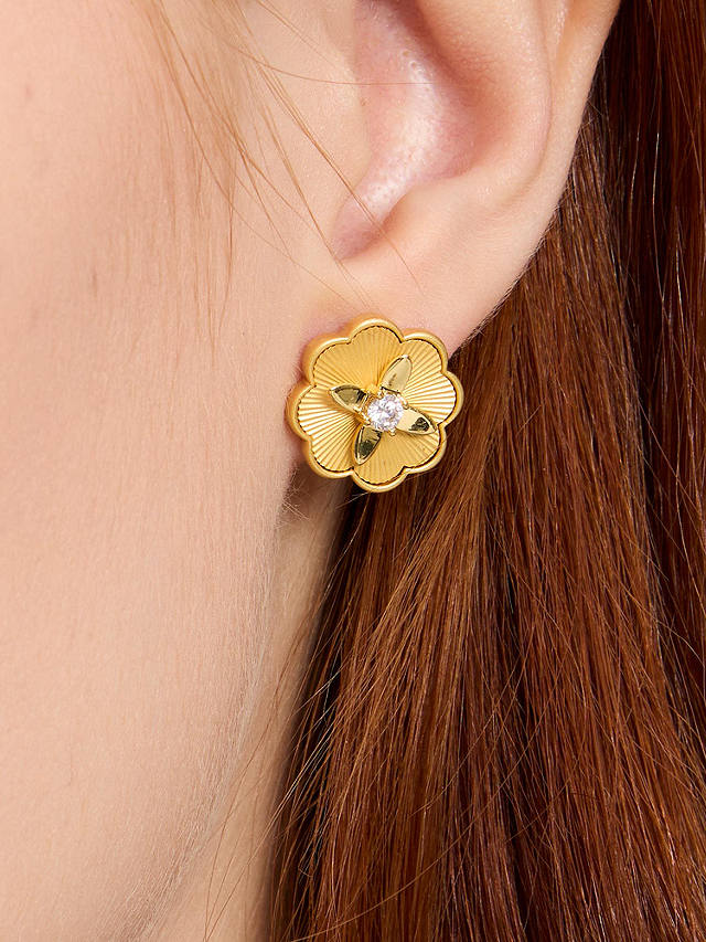kate spade new york Heritage Bloom Stud Earrings, Gold