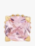 kate spade new york Little Luxuries Cubic Zirconia Square Stud Earrings, Gold/Pink