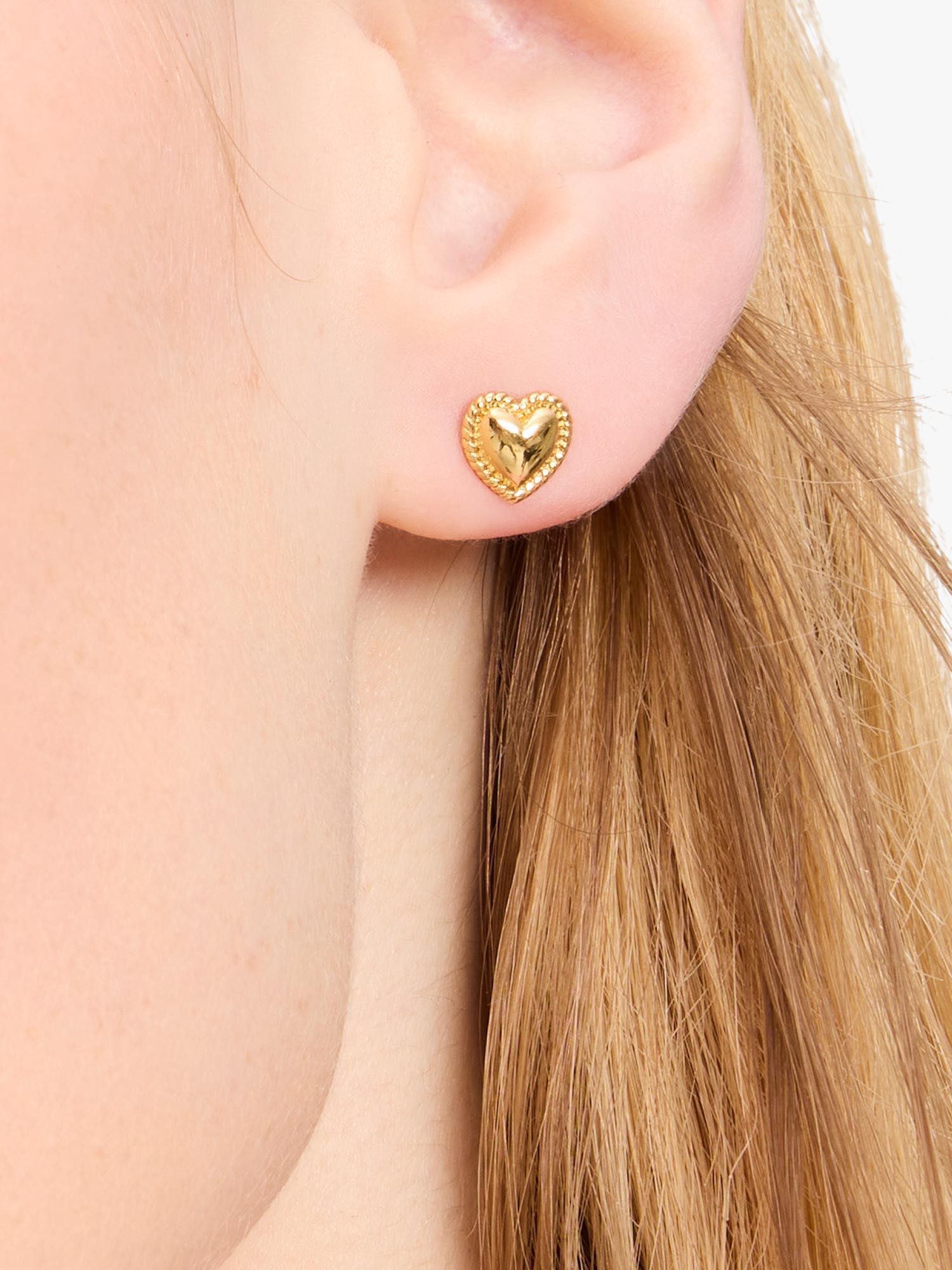 Buy kate spade new york Golden Hour Heart Stud Earrings, Gold Online at johnlewis.com