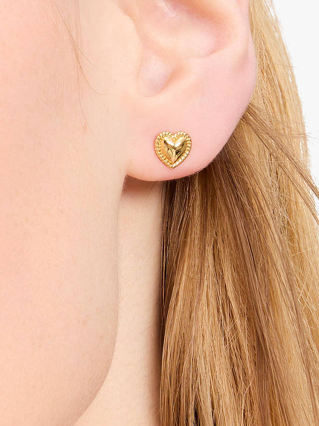 kate spade new york Golden Hour Heart Stud Earrings, Gold
