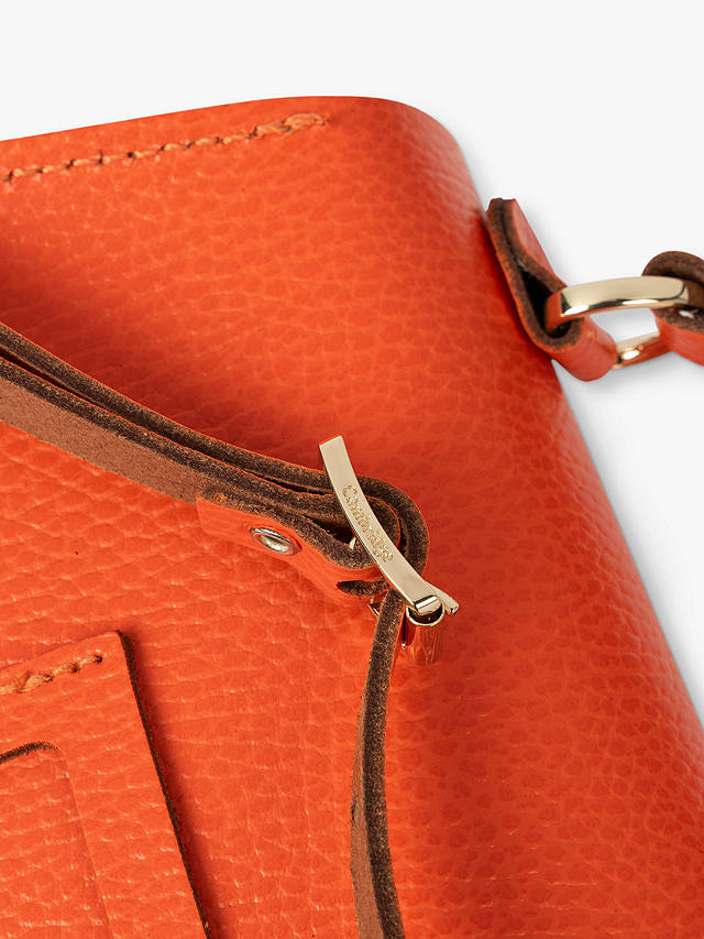 Cambridge Satchel The Mini Poppy Leather Shoulder Bag, Orangeade Celtic Grain