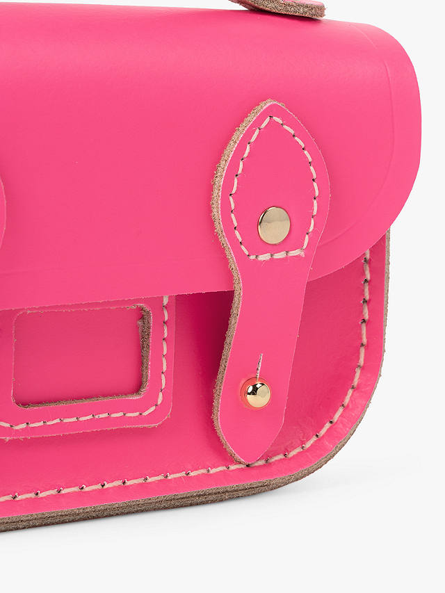 Cambridge Satchel The Micro Satchel Leather Bag, Fluoro Pink