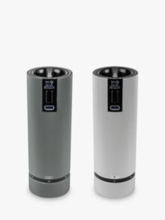 Peugeot Line Electric Salt & Pepper Mill Duo Set, 15cm, Carbon/Aluminium