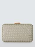 John Lewis Weaved Clutch Bag, Champagne