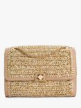 Dune Delphinium Woven Shoulder Bag, Natural