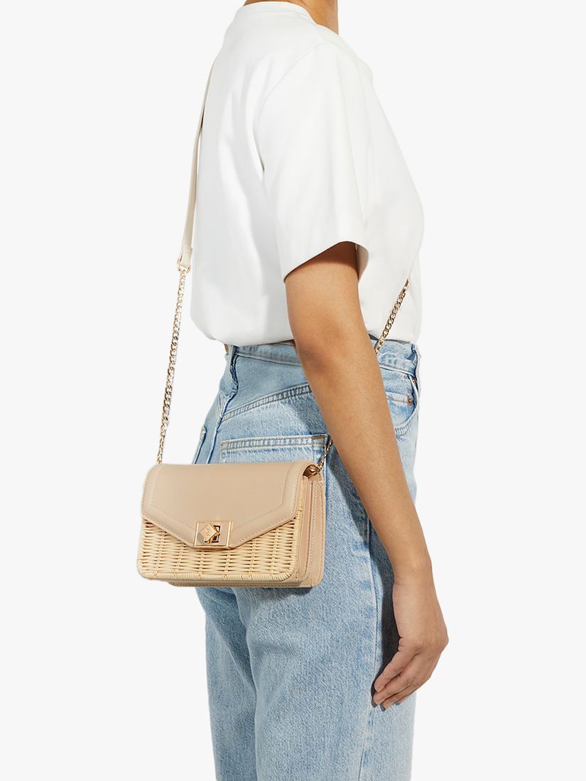 Buy Dune Dassia Mini Turnlock Wicker Cross Body Bag Online at johnlewis.com