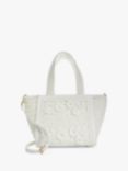 Dune Daisy Floral Applique Embellished Handbag, White