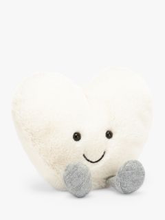 Jellycat Amuseable Heart Soft Toy, Cream