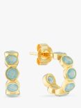 Auree Ortigia Gold Vermeil Mini Hoop Earrings, Gold/Aqua