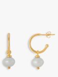 Auree Manhattan Pearl Hoop Earrings, Gold
