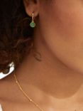 Auree Barcelona Birthstone Gold Vermeil Drop Earrings, Chrysoprase - May
