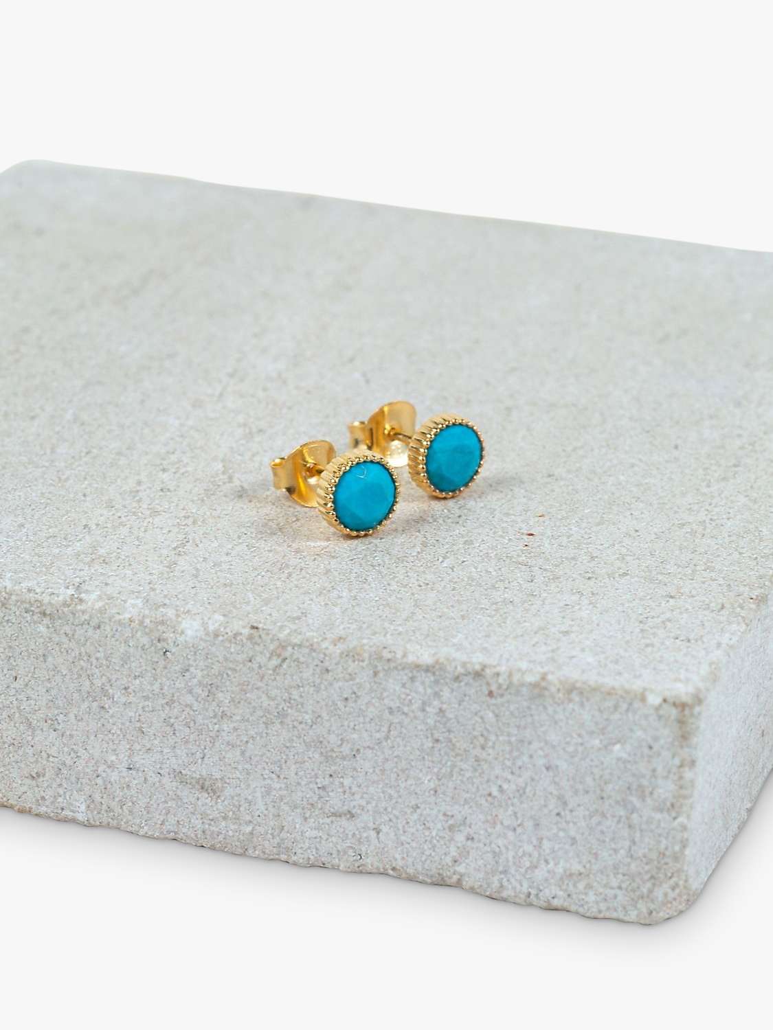 Buy Auree Barcelona Birthstone Gold Vermeil Stud Earrings Online at johnlewis.com