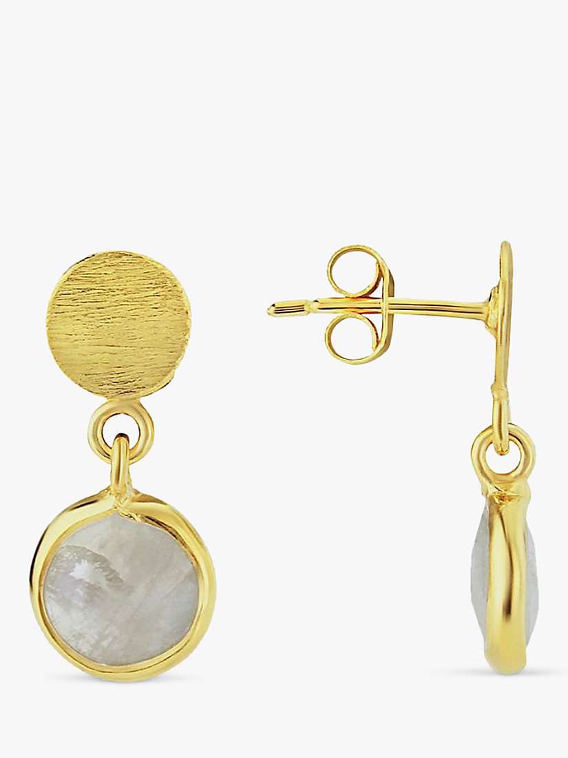 Buy Auree Salina Moonstone Drop Earrings, Gold Online at johnlewis.com
