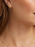 Auree Salina Garnet Drop Earrings, Gold
