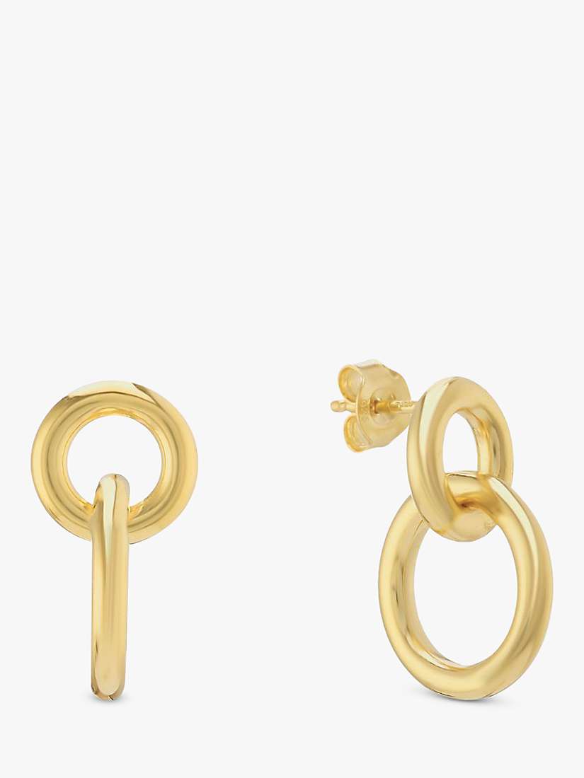 Buy Auree Kelso Interlinking Loop Earrings, Gold Online at johnlewis.com