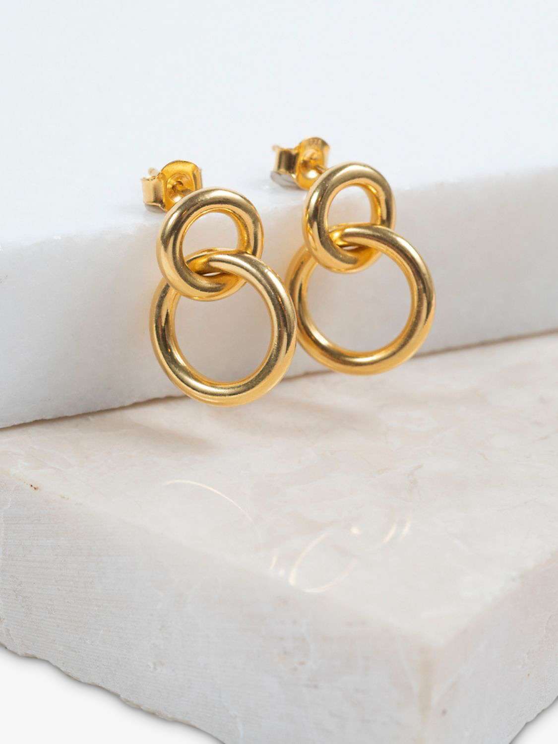 Buy Auree Kelso Interlinking Loop Earrings, Gold Online at johnlewis.com
