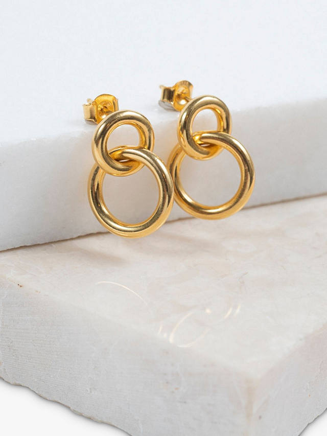 Auree Kelso Interlinking Loop Earrings, Gold