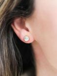 Auree Barcelona Birthstone Gold Vermeil Stud Earrings, Crystal - April