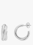 Auree Knightsbridge Hoop Earrings, Silver