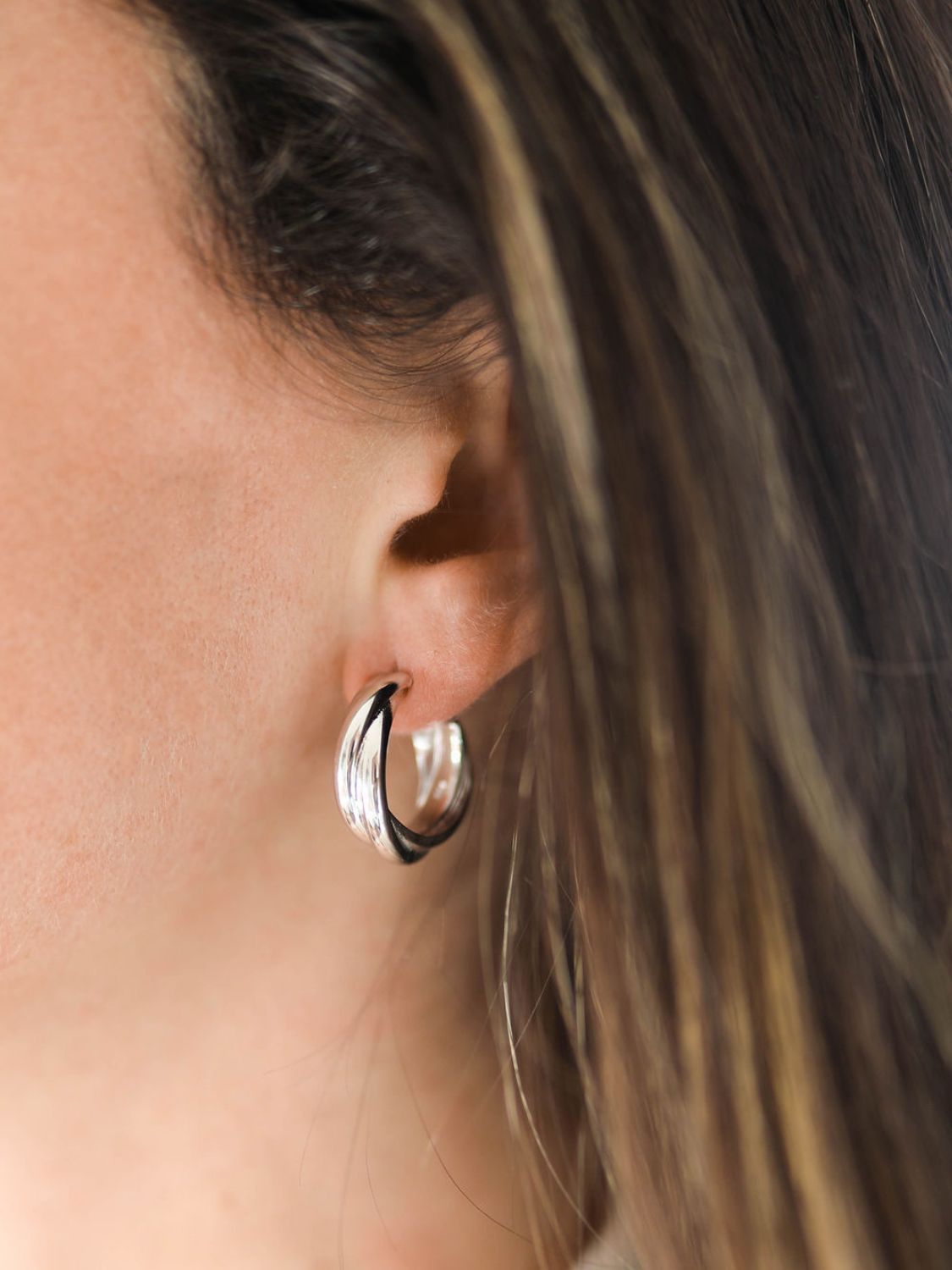 Buy Auree Knightsbridge Hoop Earrings, Silver Online at johnlewis.com
