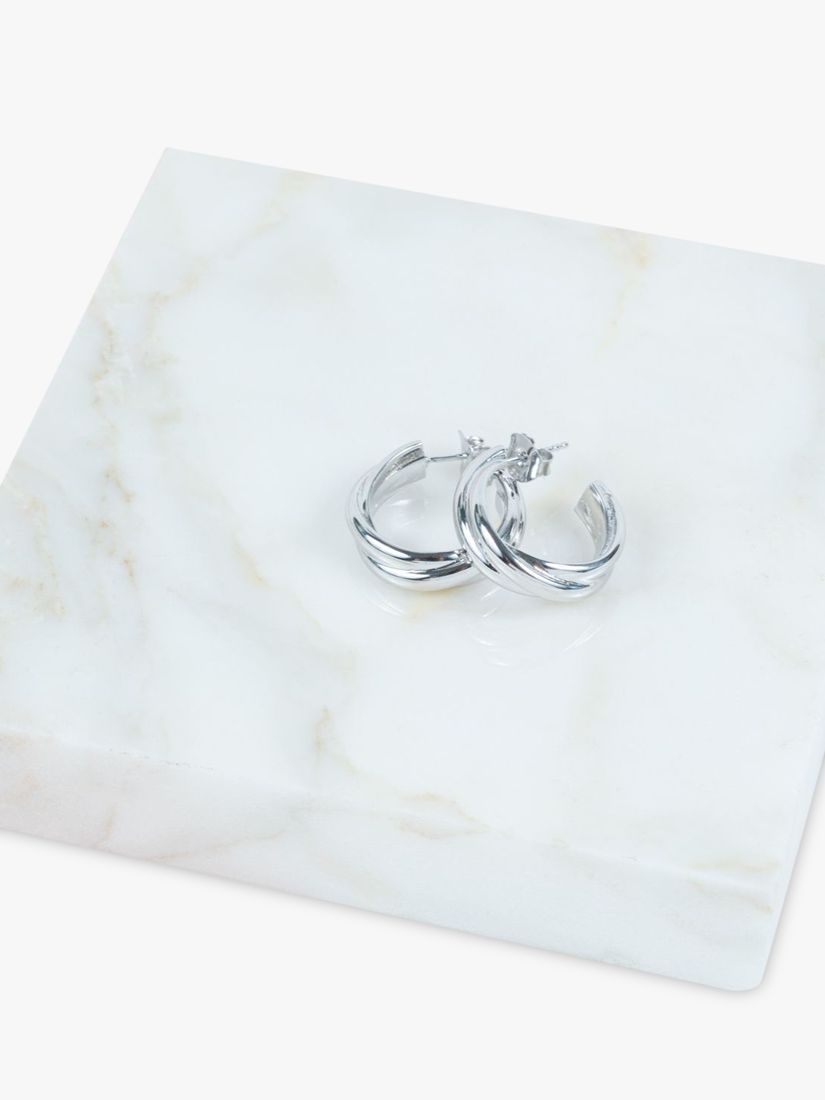 Buy Auree Knightsbridge Hoop Earrings, Silver Online at johnlewis.com