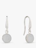 Auree Barcelona Birthstone Sterling Silver Drop Earrings, Moonstone - June