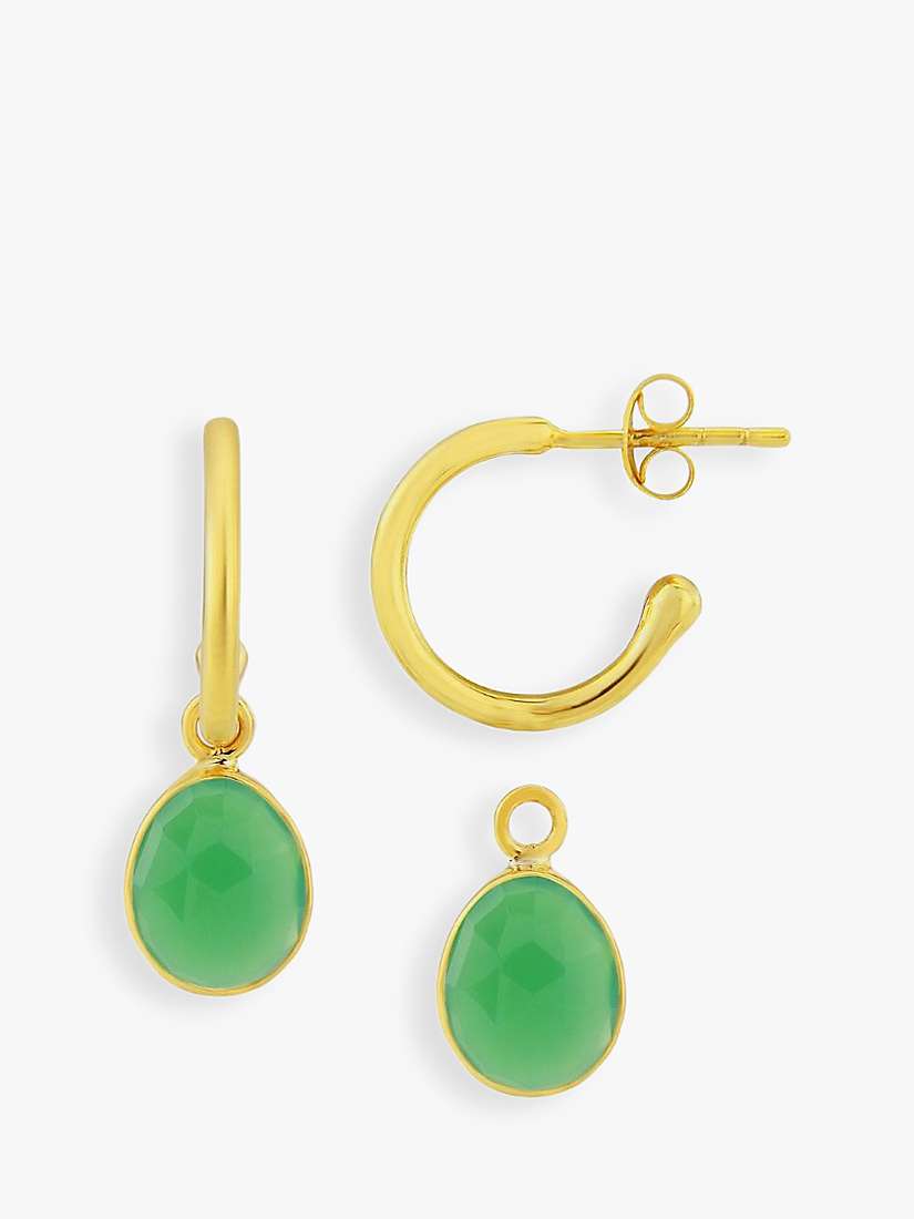 Buy Auree Manhattan Chrysoprase Hoop Earrings, Gold Online at johnlewis.com