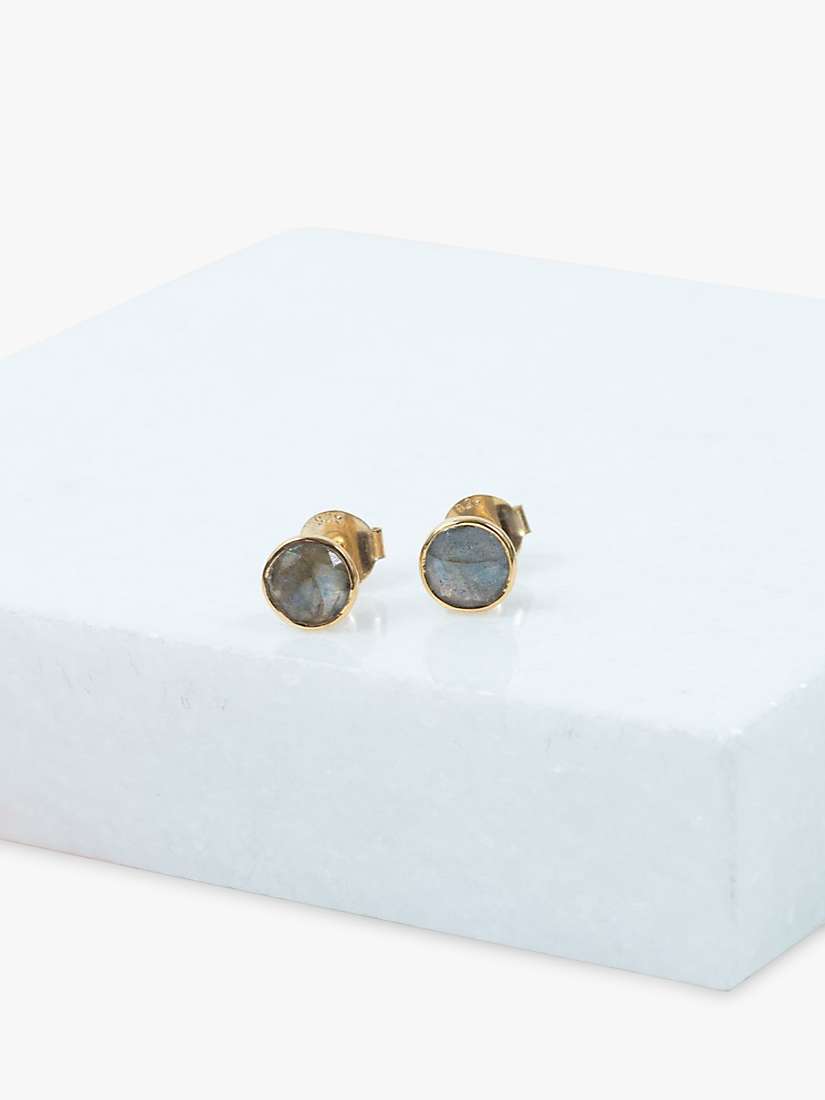 Buy Auree Savanne Labradorite Stud Earrings, Gold Online at johnlewis.com