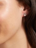 Auree Barcelona Birthstone Sterling Silver Stud Earrings, Crystal - April