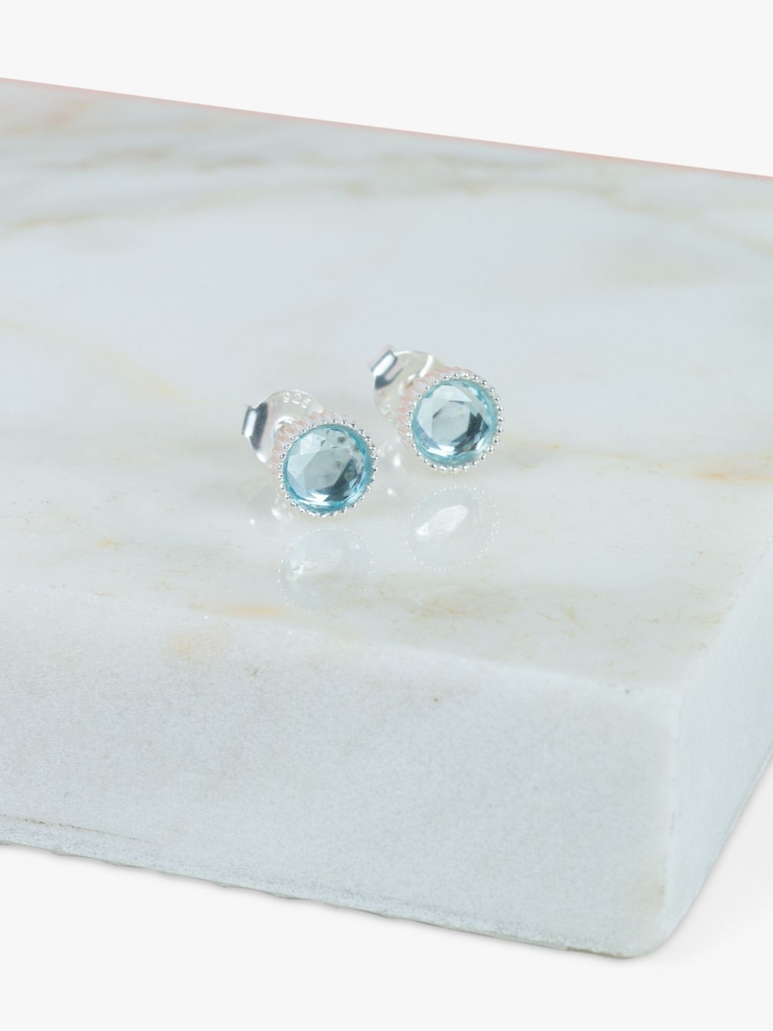 Buy Auree Barcelona Birthstone Sterling Silver Stud Earrings Online at johnlewis.com