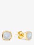 Auree Brooklyn Semi-Precious Gemstone Stud Earrings, Gold/White