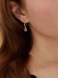 Auree Barcelona Birthstone Sterling Silver Drop Earrings, Smokey Quartz - November