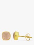 Auree Brooklyn Semi-Precious Gemstone Stud Earrings, Gold/Pink
