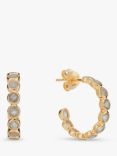 Auree Ortigia Gold Vermeil Hoop Earrings, Gold/Grey