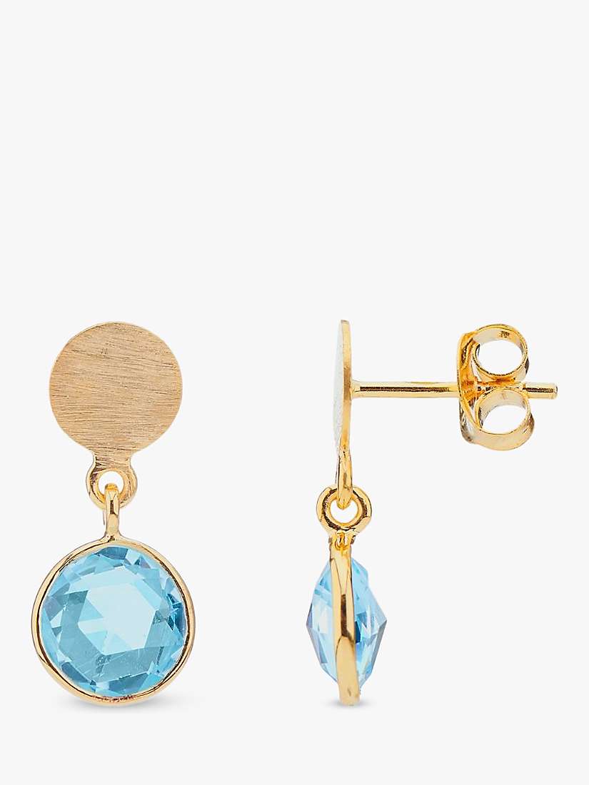Buy Auree Salina Blue Topaz Drop Earrings, Gold Online at johnlewis.com