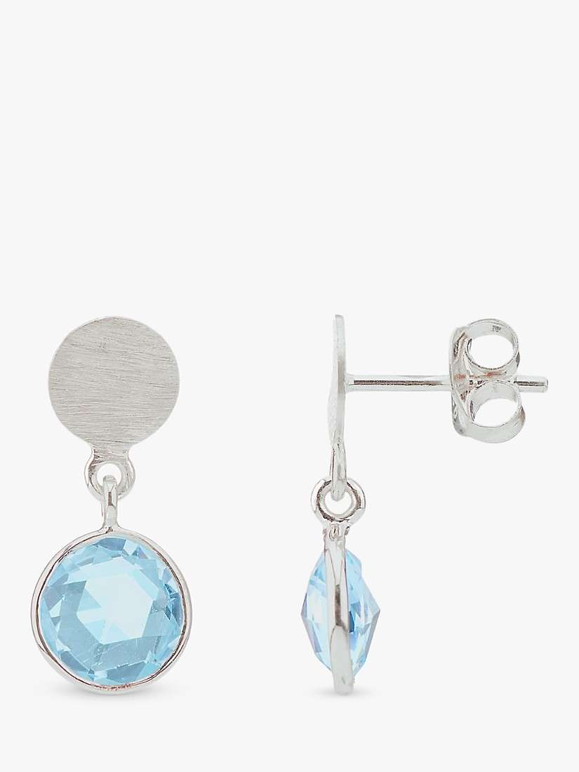 Buy Auree Salina Blue Topaz Drop Earrings, Silver Online at johnlewis.com