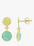 Auree Salina Amazonite Drop Earrings, Gold