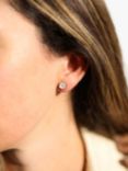 Auree Barcelona Birthstone Gold Vermeil Stud Earrings, Moonstone - June