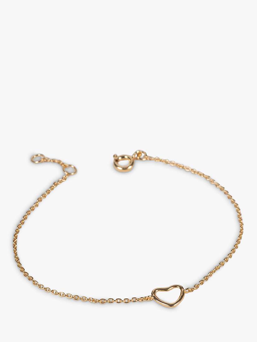 Buy Auree Verona Love Heart Chain Bracelet, Gold Online at johnlewis.com