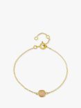 Auree Brooklyn Semi-Precious Gemstone Chain Bracelet, Gold/Pink
