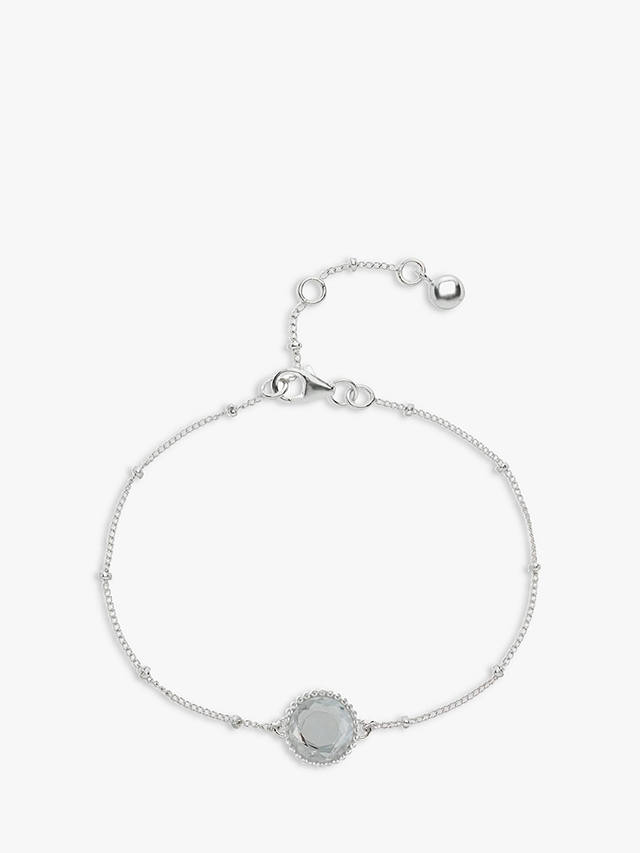 Auree Barcelona Birthstone Sterling Silver Bracelet, Crystal - April