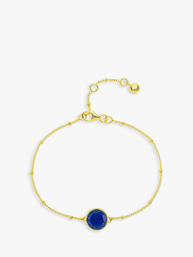 Auree Barcelona Birthstone Vermeil Bracelet, Lapis Lazuli - September