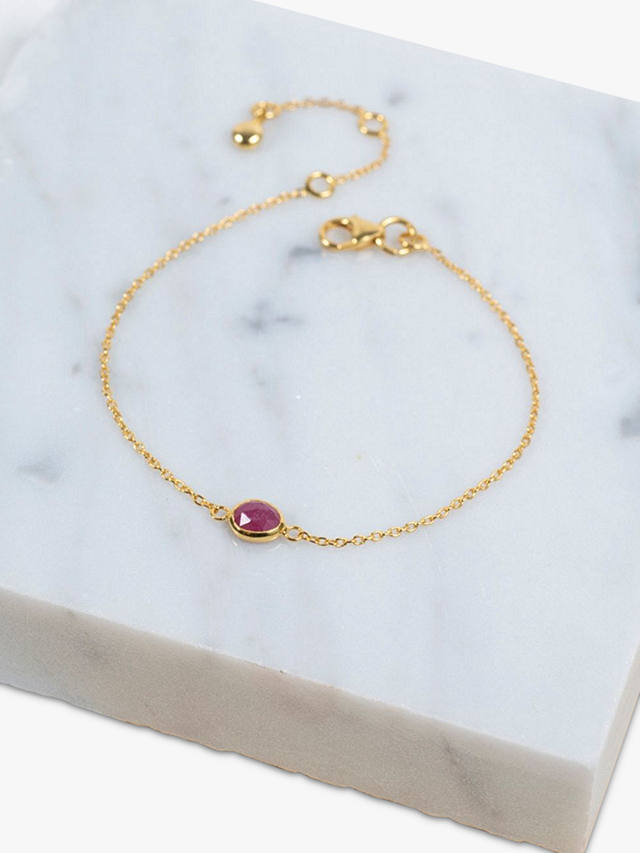 Auree Hampton Gold Vermeil Bracelet, Gold/Ruby
