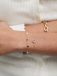 Auree Brooklyn Semi-Precious Gemstone Chain Bracelet, Gold/Blue
